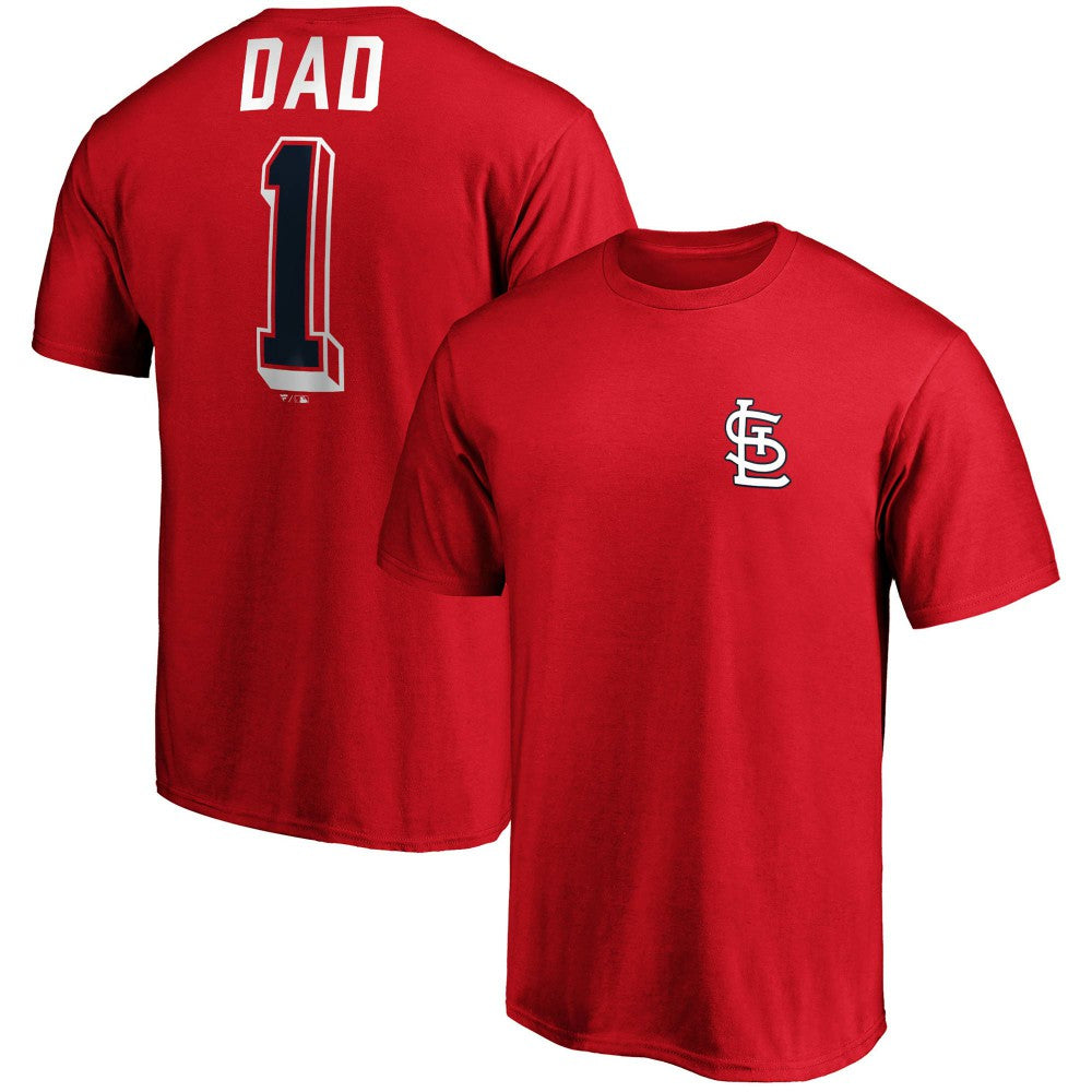 St. Louis Cardinals Fanatics Number One Dad Team T-Shirt - Red - Fanatics on Sale