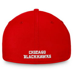 Chicago Blackhawks Fanatics Core Primary Logo Flex Hat - Red - NHL 4197811