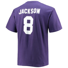 Fanatics Lamar Jackson Baltimore Ravens Big & Tall Player Name & Number T-Shirt Purple