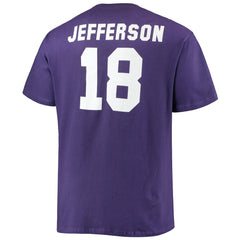 Fanatics Justin Jefferson Minnesota Vikings Big & Tall Player Name & Number T-Shirt Purple