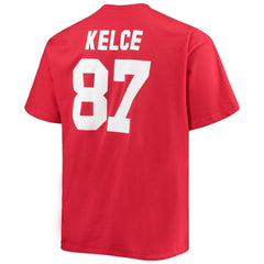 Fanatics Travis Kelce Kansas City Chiefs Big & Tall Player Name & Number T-Shirt Red