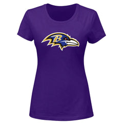 Fanatics Lamar Jackson Baltimore Ravens Women's Plus Size Name & Number V-Neck T-Shirt Purple