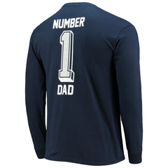 Fanatics Dallas Cowboys #1 Dad Long Sleeve T-Shirt Navy