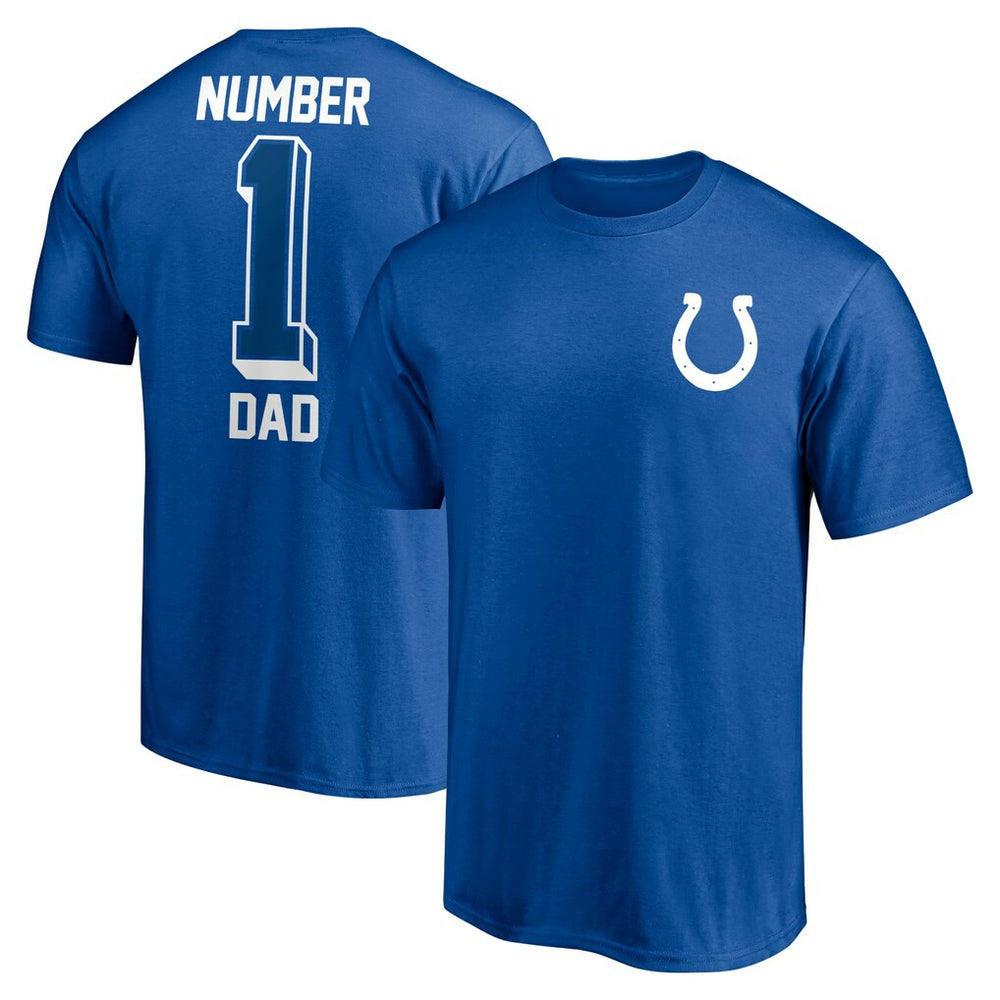 Fanatics Indianapolis Colts #1 Dad T-Shirt Royal