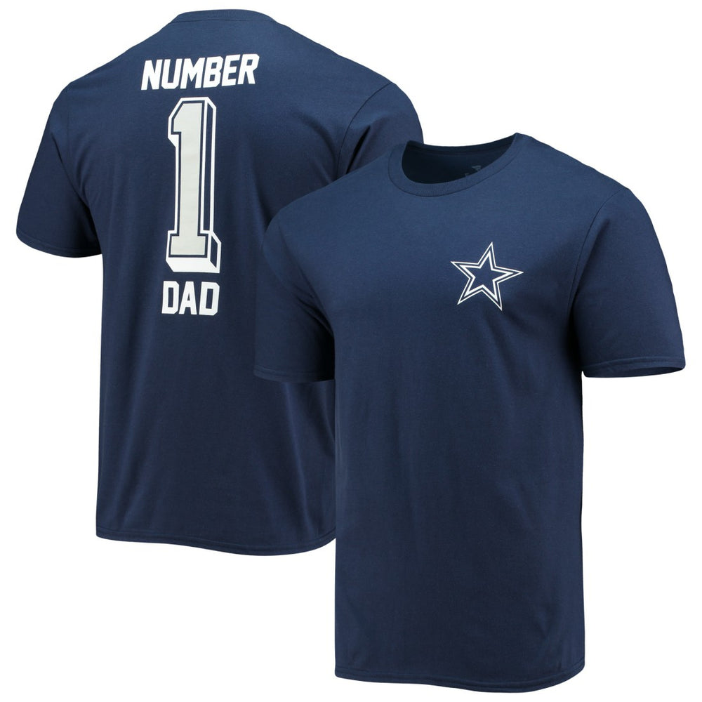 Fanatics Dallas Cowboys #1 Dad T-Shirt Navy