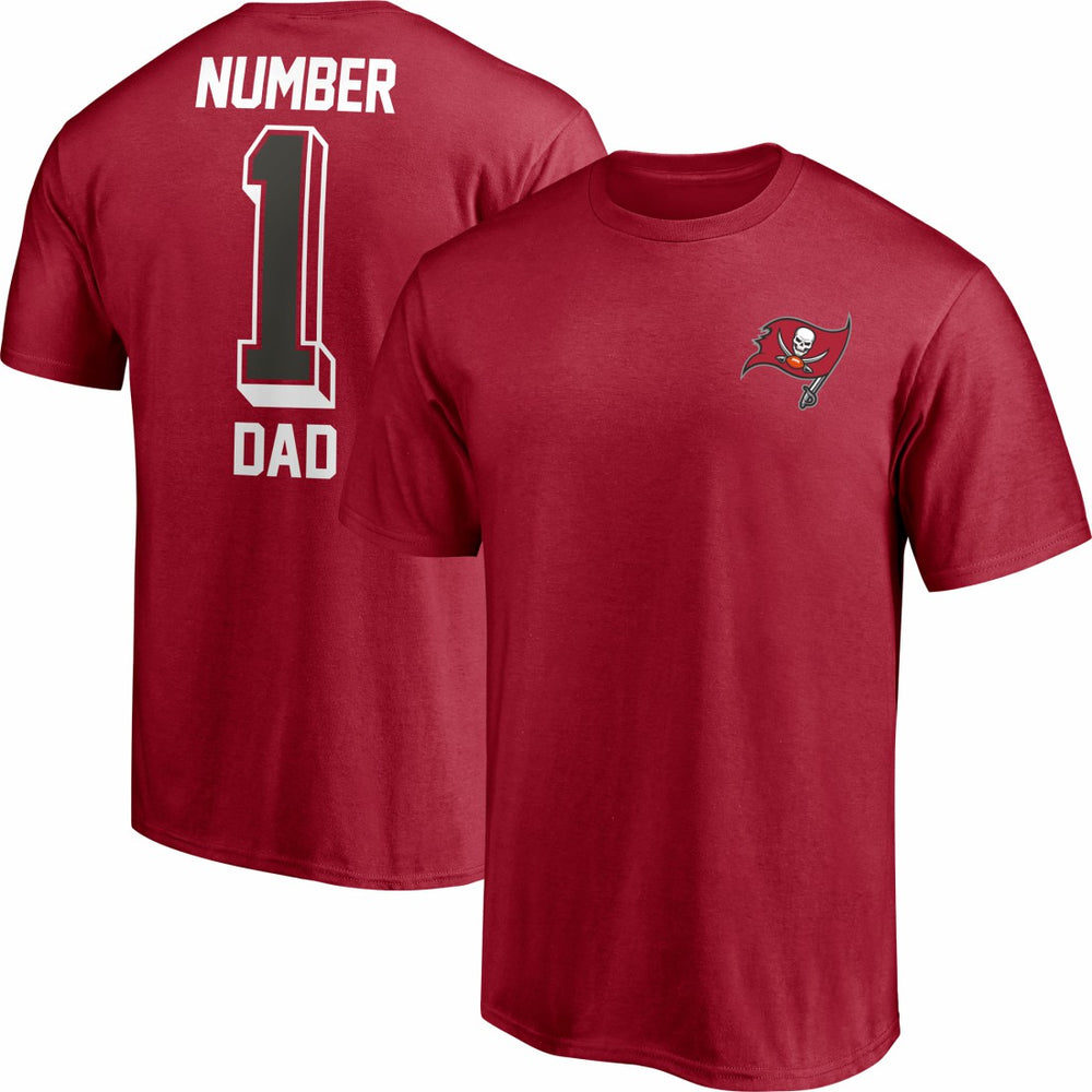 Fanatics Tampa Bay Buccaneers #1 Dad T-Shirt Red