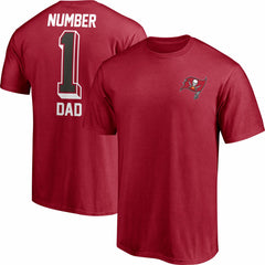 Fanatics Tampa Bay Buccaneers #1 Dad T-Shirt Red