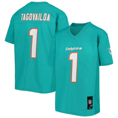 Tua Tagovailoa Miami Dolphins Youth Replica Player Jersey Aqua