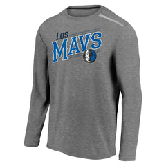 Dallas Mavericks 2021 Noches Éne-Bé-A Authentic Shooting Long Sleeve T-Shirt for sale Heather Charcoal | Fanatics discount