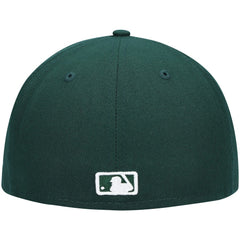 Milwaukee Brewers New Era White Logo 59FIFTY Fitted Hat - Green - New Era Discount