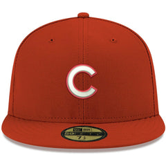 Chicago Cubs New Era White Logo 59FIFTY Fitted Hat - Red - New Era Sale