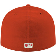 Chicago Cubs New Era White Logo 59FIFTY Fitted Hat - Red - New Era Sale