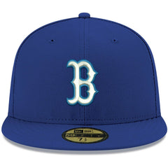 Boston Red Sox New Era White Logo 59FIFTY Fitted Hat - Royal - New Era Online