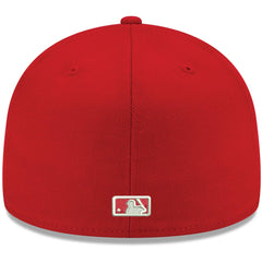 Los Angeles Angels New Era White Logo 59FIFTY Fitted Hat - Red - New Era Online