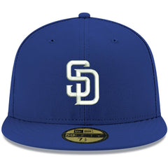 San Diego Padres New Era White Logo 59FIFTY Fitted Hat - Royal - New Era Lifestyle
