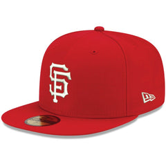 San Francisco Giants New Era White Logo 59FIFTY Fitted Hat - Red - New Era on Sale