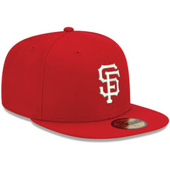 San Francisco Giants New Era White Logo 59FIFTY Fitted Hat - Red - New Era on Sale