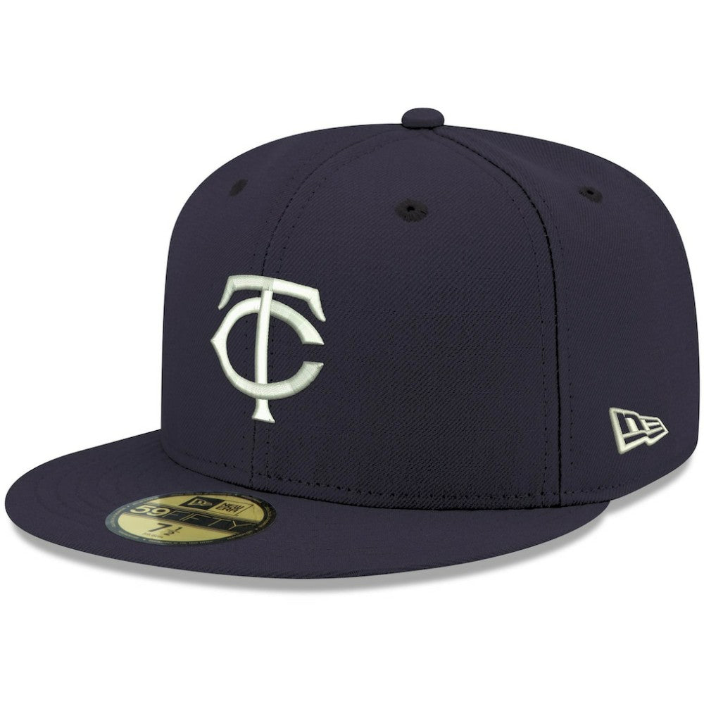 Minnesota Twins New Era White Logo 59FIFTY Fitted Hat - Navy - New Era Sale