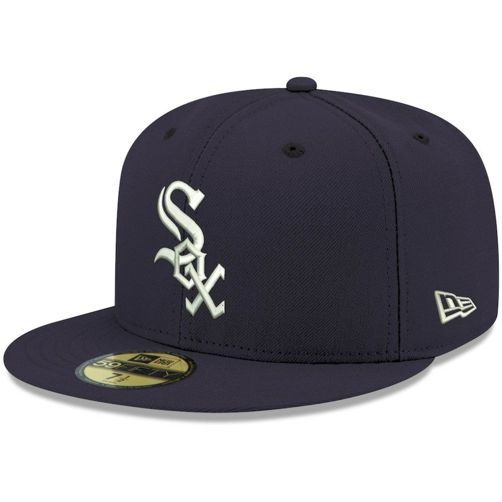 Chicago White Sox New Era White Logo 59FIFTY Fitted Hat - Navy - New Era Sale