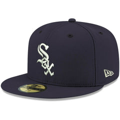 Chicago White Sox New Era White Logo 59FIFTY Fitted Hat - Navy - New Era Sale