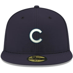 Chicago Cubs New Era White Logo 59FIFTY Fitted Hat - Navy - New Era Sale