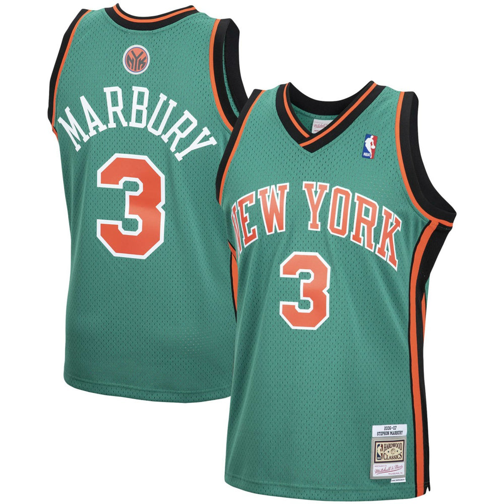Stephon Marbury New York Knicks 2006/07 Hardwood Classics Swingman Jersey Green | Mitchell & Ness online