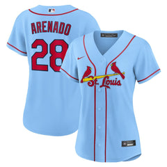 Nolan Arenado St. Louis Cardinals Nike Women's Alternate Replica Player Jersey - Light Blue - Nike Lifestyle