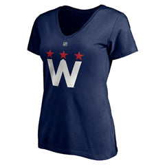 Tom Wilson Washington Capitals Fanatics Women's Authentic Stack Name & Number V-Neck T-Shirt - Navy - NHL 4216056