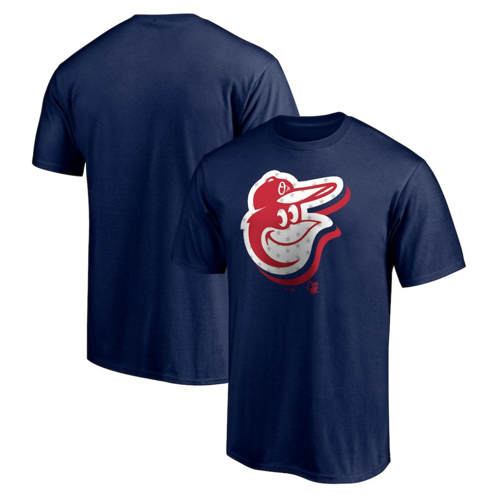 Baltimore Orioles Red White and Team T-Shirt - Navy - MLB Discount