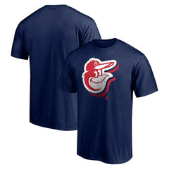 Baltimore Orioles Red White and Team T-Shirt - Navy - MLB Discount