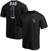 Colorado Rockies Number One Dad T-Shirt - Black - MLB Sale