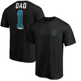 Miami Marlins Number One Dad T-Shirt - Black - MLB Sale