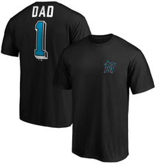 Miami Marlins Number One Dad T-Shirt - Black - MLB Sale