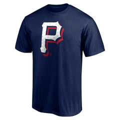 Pittsburgh Pirates Red White and Team T-Shirt - Navy - MLB on Sale