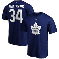 Auston Matthews Toronto Maple Leafs Fanatics Big & Tall Name & Number T-Shirt - Blue - NHL 4218047