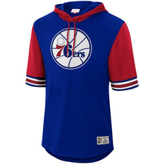 Philadelphia 76ers Hardwood Classics Buzzer Beater Mesh Pullover Hoodie Royal | Mitchell & Ness US