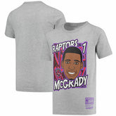 Tracy McGrady Toronto Raptors Youth Hardwood Classics King of the Court Player T-Shirt Gray | Mitchell & Ness US