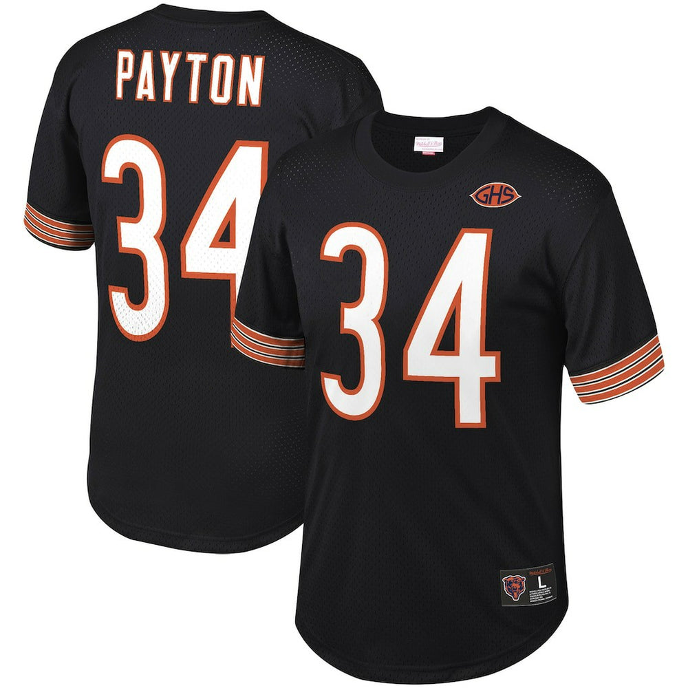 Mitchell & Ness Walter Payton Chicago Bears Retired Player Name & Number Mesh Top Black