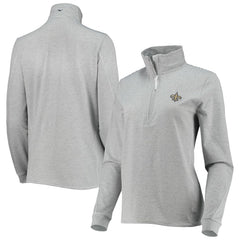 New Orleans Saints Vineyard Vines Women's Sankaty Shep Half-Zip Pullover Top Heather Gray