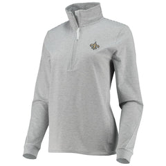 New Orleans Saints Vineyard Vines Women's Sankaty Shep Half-Zip Pullover Top Heather Gray