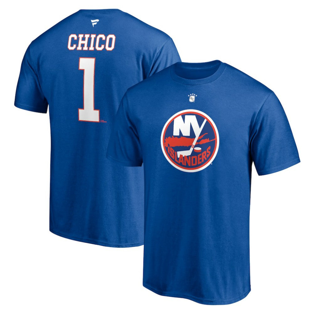 Glenn Resch New York Islanders Fanatics Authentic Stack Retired Player Nickname & Number T-Shirt - Royal - NHL 4240316