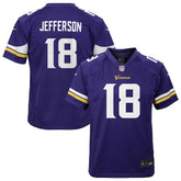 Nike Justin Jefferson Minnesota Vikings Youth Game Jersey Purple