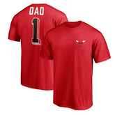 Chicago Bulls Number One Dad T-Shirt Red