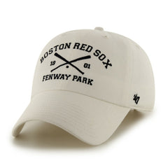 Boston Red Sox '47 Cross Bats Clean Up Adjustable Hat - White - 47 brand Discount