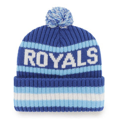 Kansas City Royals '47 Bering Cuffed Knit Hat with Pom - Royal - 47 brand Discount