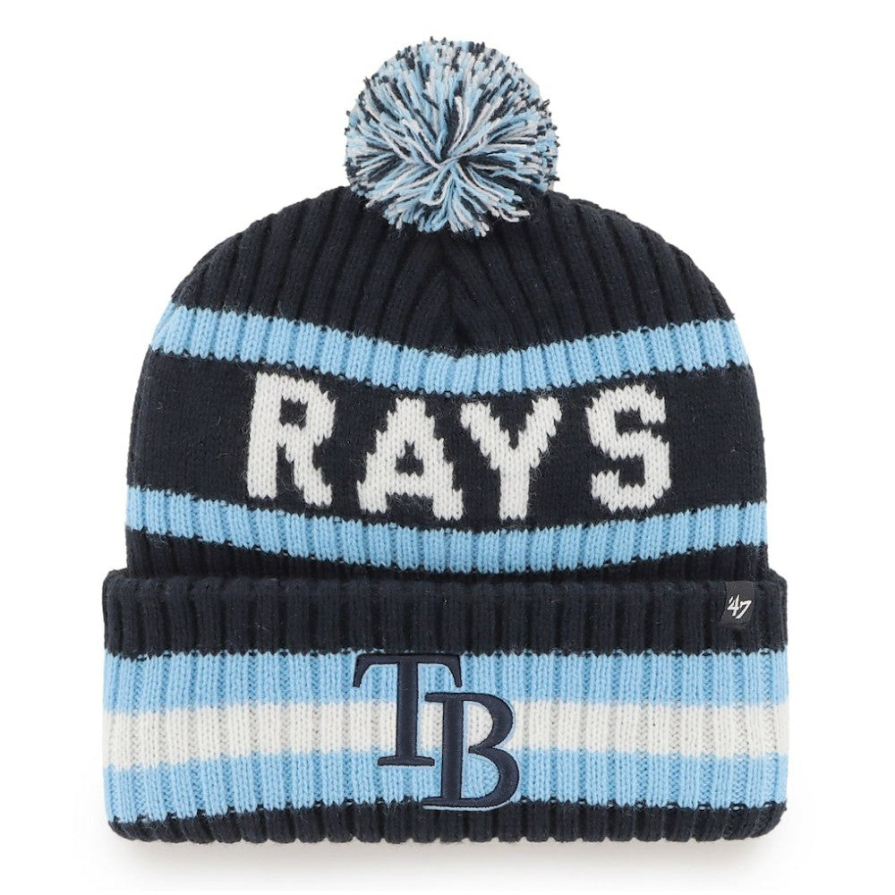Tampa Bay Rays '47 Bering Cuffed Knit Hat with Pom - Navy - 47 brand Discount