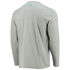 Miami Dolphins Sport Lei Pass Long Sleeve T-Shirt Heathered Gray