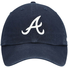Atlanta Braves '47 Youth Team Logo Clean Up Adjustable Hat - Navy - 47 brand Discount