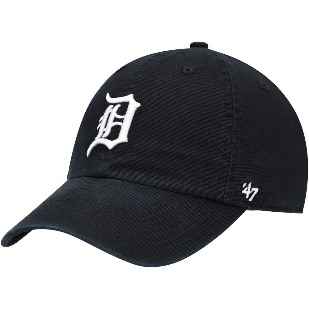 Detroit Tigers '47 Youth Team Logo Clean Up Adjustable Hat - Black - 47 brand Sale