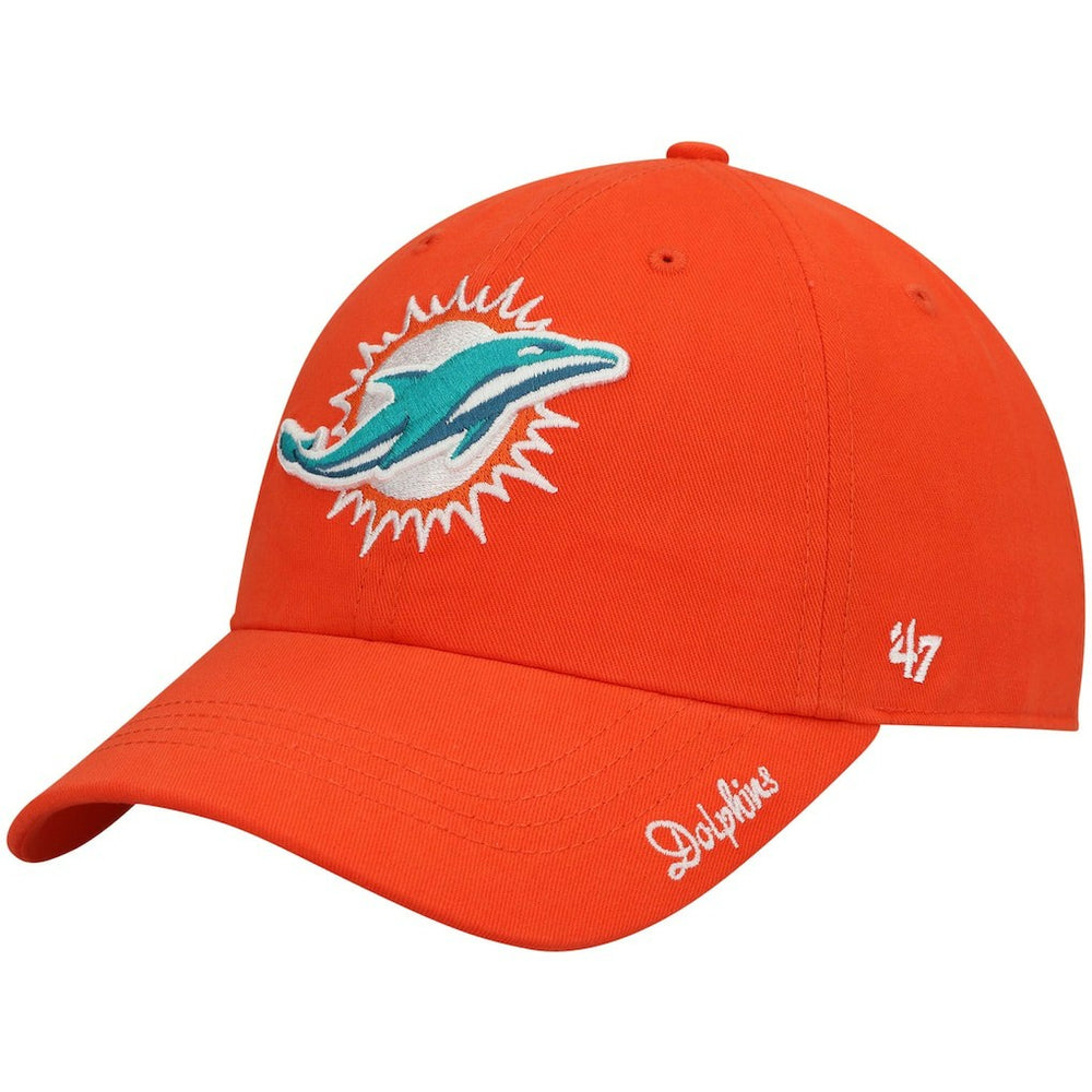 47 brand Miami Dolphins '47 Women's Miata Clean Up Secondary Logo Adjustable Hat Orange